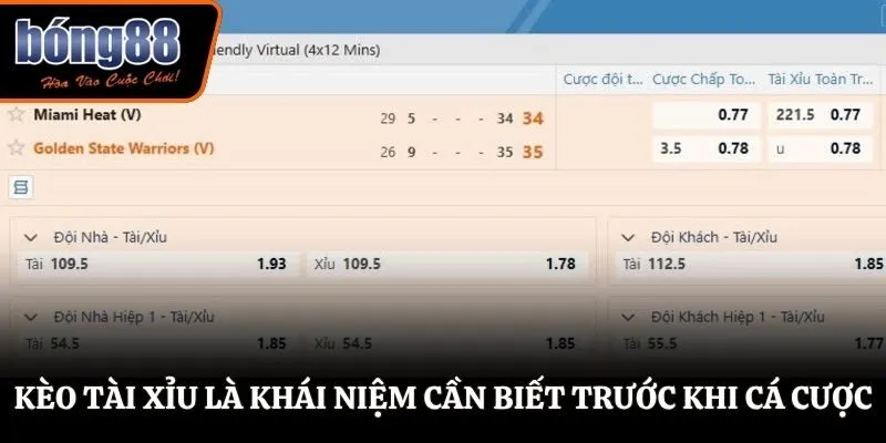 Kèo tài xỉu là khái niệm cần biết trước khi chơi